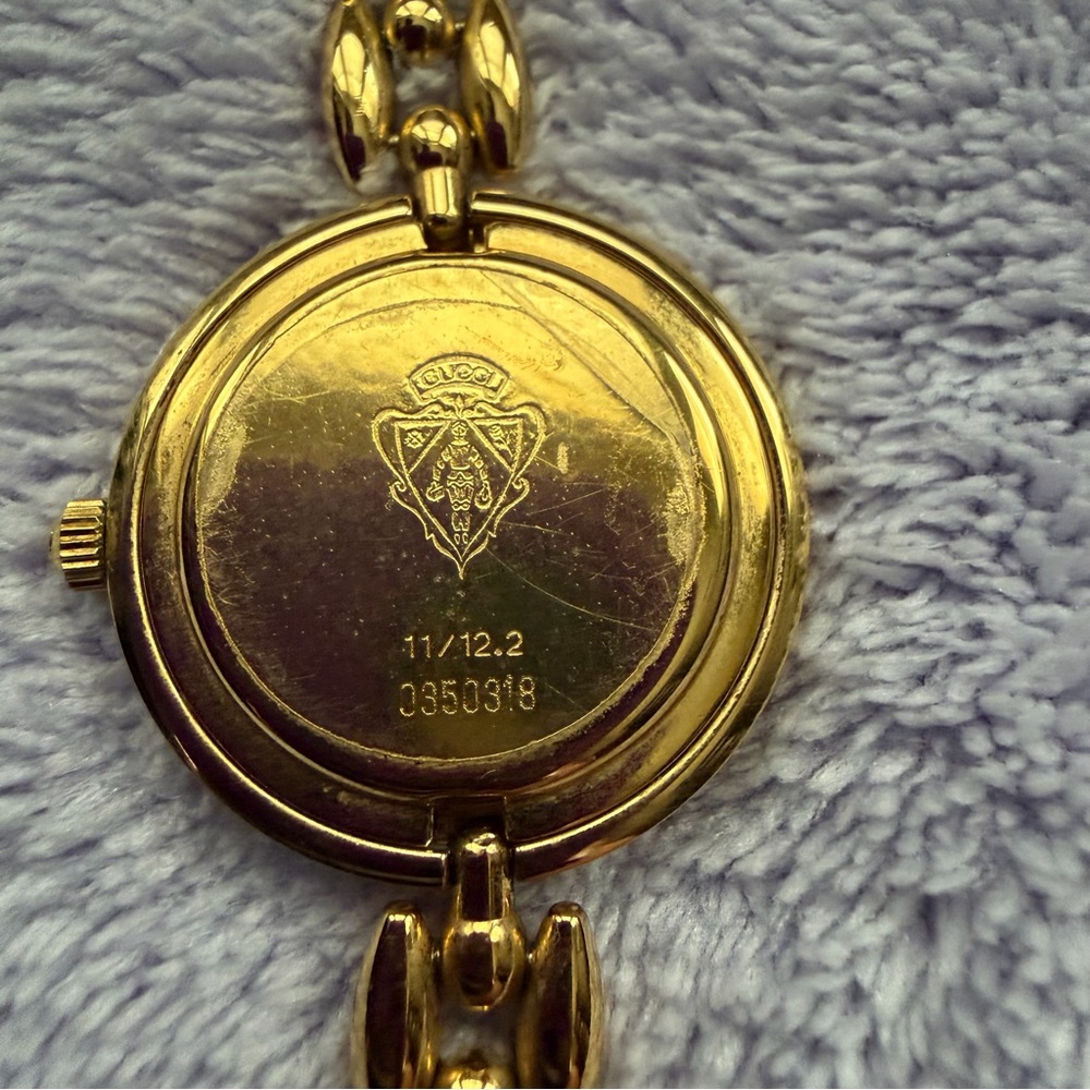 Gucci Vintage Gold Plated Change Bezel Watch FULL SET Mint Working - Picture 12 of 16